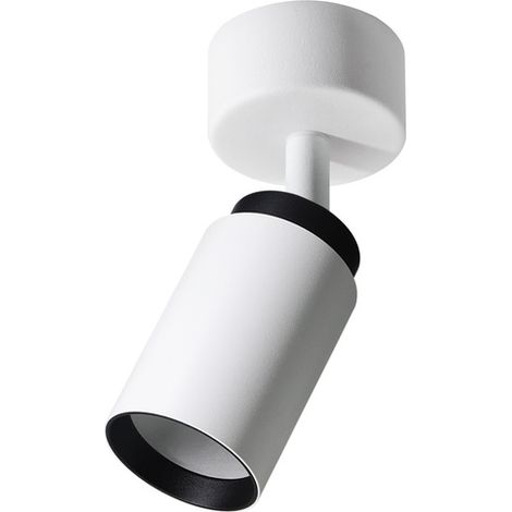 Plafonnier 1 spot orientable IP20 GU10 230V MALGA 1 DUO blanc-noir EDO Solutions (1/3)