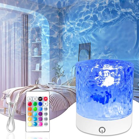 Aurore Projecteur Ciel Etoile, Lampe Effet Eau LED 16 Couleurs, Vague Ocean, Aurore Boréale, Galaxie, pour Plafond Enfant Adulte