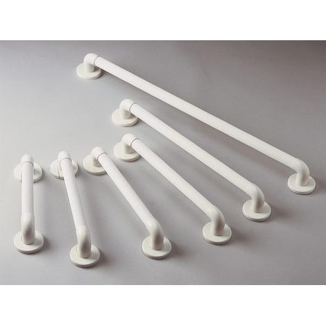 1 - Barre D'Appui - Rail De Sécurité - En PVC Cannelé - Aide à La Mobilité Pour Salle De Bain Et Escalier - Intérieur Et Extérieur - Blanc - 61 cm (1/2)