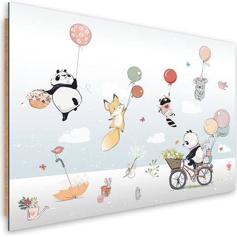 Quadro deco panel, Animali a palloncini colorati - 100x70 (1/5)