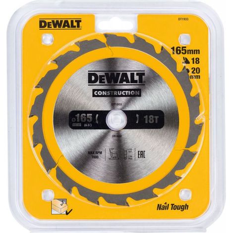 Dewalt Sägeblatt 165x20mmx18z FÜR Holzverbundschalungen