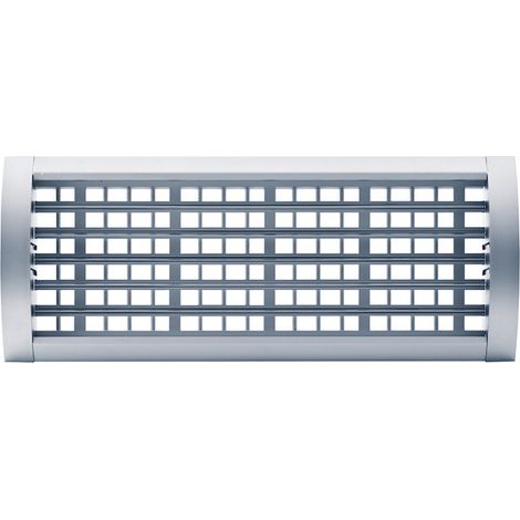 Grille de conduit aluminium simple déflection avec équerres de finition latérales ABS réglables avec registre gal NATHER 549922