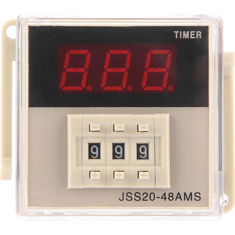 JSS20-48AMS Power On Delay Timer Relay Digital Display 1-999S AC 220V (1/5)