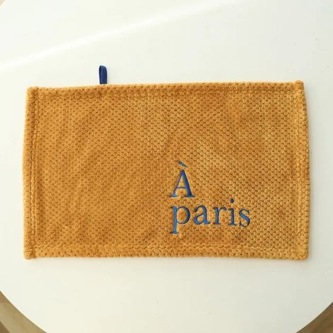 Gant de toilette - OKUMGGYJ - Polyester - Jaune - Lavable - Absorption d'eau (1/5)