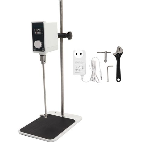 Agitateur Électrique Mélangeur Vertical 100-1200 tr/min, 10L Max, 8000 mPa.s, Écran LCD, Moteur Numérique, 100-240V AC, Prise UE (1/5)