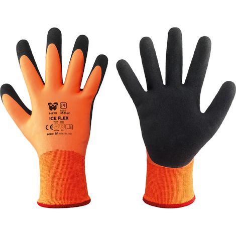 Guanti Termici Neri Ice Flex Poliestere Lattice Tg. 8 12 Coppia