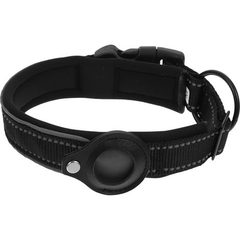 Étui De Protection Anti-Perte pour Collier De Chien Support pour Traceur Compatible avec Airtags Localisateur pour Chien Noir (1/5)