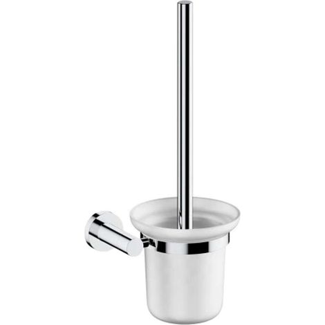 OMNIRES Modern Project - Escobilla WC de pared con soporte, cristal lechoso/cromo MP60620CR