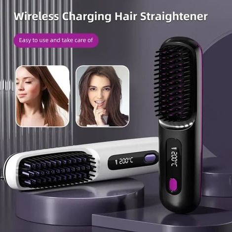 Rechargeable heated flat-head electric toothbrush: Ceramic electric toothbrush with USB connectivity, LCD screen, and iontophoresis function rechargeable.