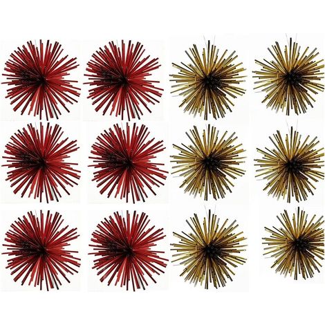 Addobbi natalizi Palline per decorazioni albero di natale set da 6 rosse o oro m - colorigenerali: rosso (1/5)