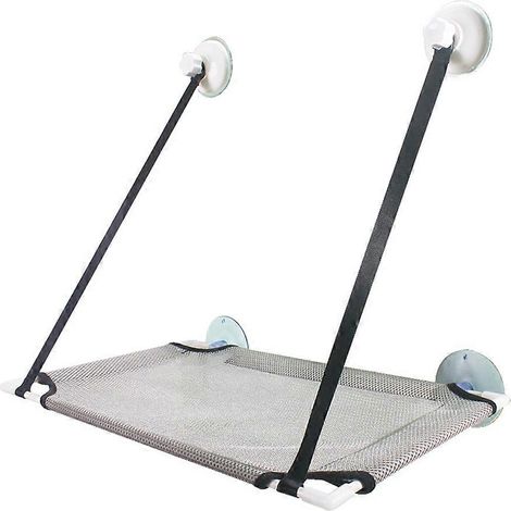 Hamac de fenêtre pour chat, siège gain de place, lit pour chat à fixer à la fenêtre, perchoir de sécurité durable avec ventouses, convient aux chats de toutes tailles. (1/4)