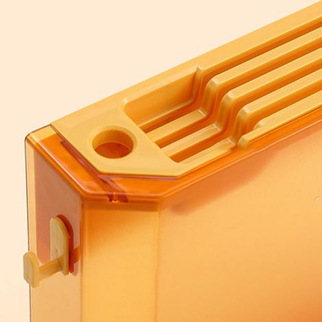 Porte-couteaux transparent en PET, support mural pour couteaux de cuisine, porte-couteaux ultra-fin pour placard, bloc à couteaux dissimulé, porte-couteaux jaune en PET (1/5)