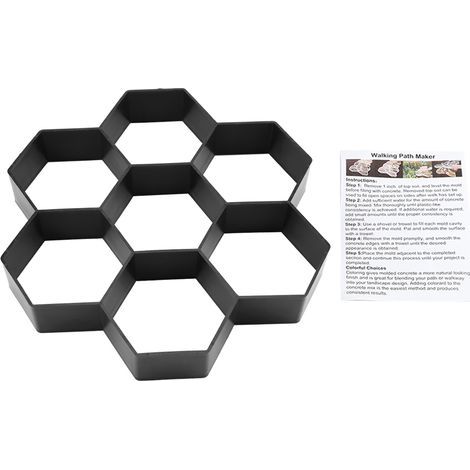 Rosvola 1Pc BRICOLAGE Jardin Chemin Maker Moule Béton Tremplin Ciment Pavage Moule Brique (1/5)