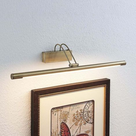 [NEUWERTIG] B-Ware Lindby LED-Bilderleuchte Mailine Wandleuchte altmessing 69cm mit Schalter IP20 (1/2)
