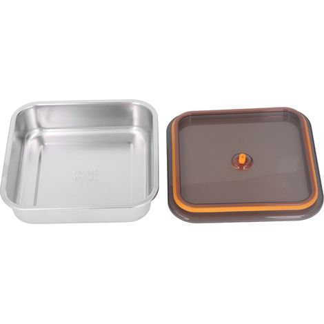 Boîte de conservation alimentaire en acier inoxydable 316 sous vide, type bento, pour réfrigérateur, 1200 ml (1/5)