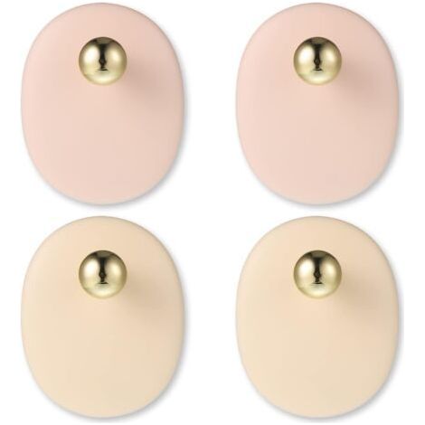 4pcs Self Adhesive Wall Decor Sticky Hooks (1/5)