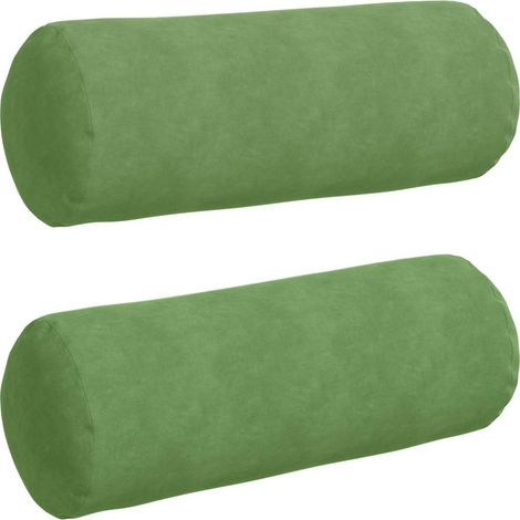 Maison Exclusive - Cuscini a rullo 2 pcs Verde chiaro Ø 25 x 70 cm