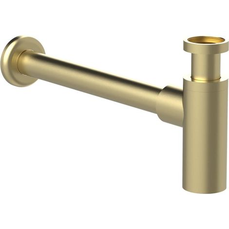 ROCA A5064070VA AQUA Basic Sifón Mural Cilíndrico de 1 1/4" Lavabo Tubo de 300 Mm Oro Cepillado - ref: A5064070VA (1/2)