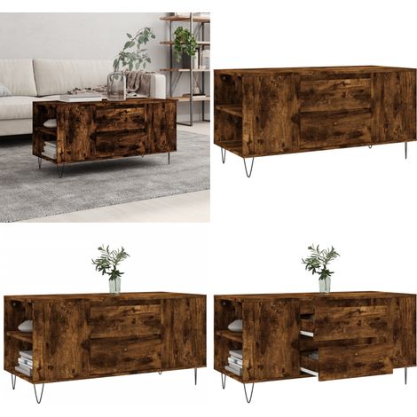 Couchtisch Räuchereiche 102x44,5x50 cm Holzwerkstoff - Couchtisch - Wohnzimmerstil - Holzmöbel - Holzwerkstoff - Regal - Home & Living (1/5)