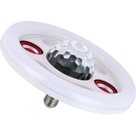 Lámpara LED RGB con cambio de color, función musical, altavoz Bluetooth E27 y control remoto. (1/5)