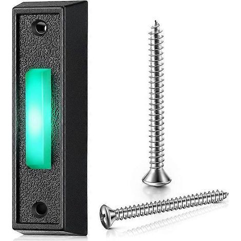 1 wired doorbell button with LED light, replacement doorbell button, wall mount - AquaForge (1/5)