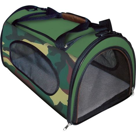 Trolley S: Klappbare Tragetasche mit Griffen und Schulterriemen Modell Fast&Easy für Hunde und Katzen