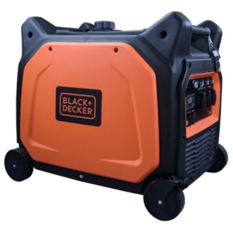 Black & Decker – Groupe électrogène essence 6500W inverter insonorisé – Moteur 4 temps OHV 389cc – Autonomie 8h – 2 prises 230V – Système de démarrage électrique (1/5)