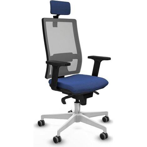 Sedia da ufficio piqueras y crespo Horna grigio telaio bianco