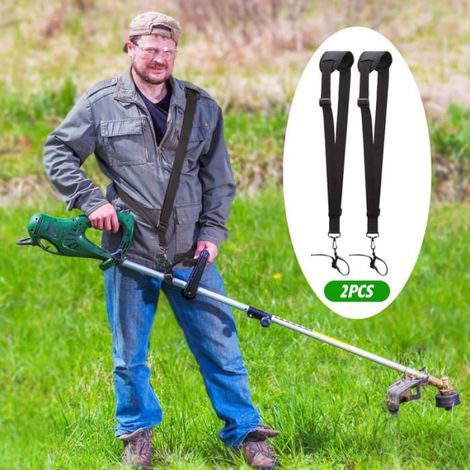 2 Sangles d'épaule Réglables - Harnais pour Débroussailleuse Durable pourJardinage pour Débroussailleuse KM, STIHL FS (Noir) (1/5)