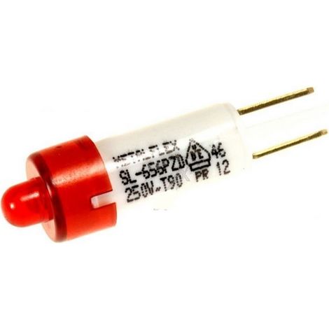 Piloto señalizacion rojo rosca d:10 mm 230V