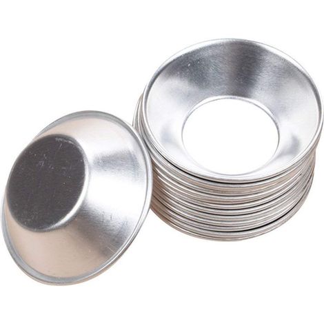 Moule à tartelettes aux œufs, cupcakes, gâteaux, biscuits et puddings en aluminium anodisé (20 pièces) (1/5)