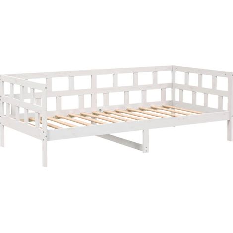 Maison Exclusive - Sofá cama madera maciza de pino blanco 80x200 (1/5)
