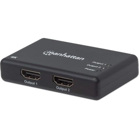 4k uhd 3d hdmi splitter con led negro 207669 de 2 vÍas
