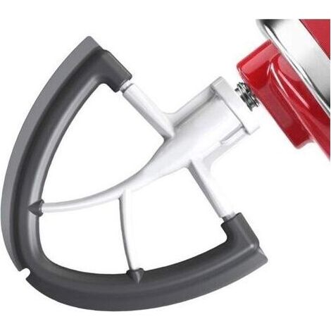 Batteur plat pour batteur sur socle KitchenAid, batteur plat à bord flexible, accessoires de mélangeur KitchenAid Artisan pour mélanger la crème de farine de cuisine(4,5 à 5 pintes) (1/4)