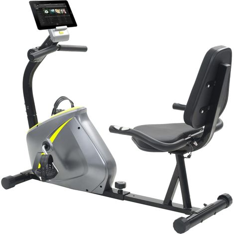 Bicicleta estática reclinada magnética con pulsómetro vidaXL