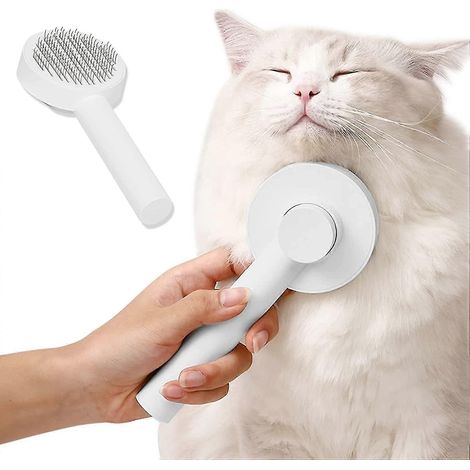 Katzenbürste, selbstreinigende Katzenbürste, Tierhaarbürste, Hundekatzenbürste, Tierhaarentferner-Pflegekamm, Massagebürste, Tierhaarentfernung (1/5)
