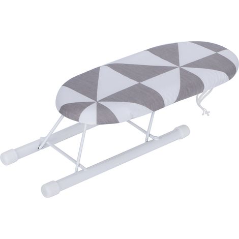 Mini table à repasser pliable pour poignets et cols, idéale pour la maison et les voyages. Motif quadrillé tendance. (1/5)