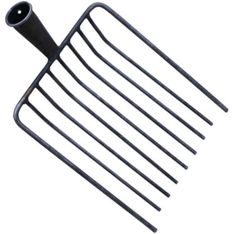 Forke Fourche à foin 9 dents Fourche à fumier Mistforke Fourche de jardin Fourche à fumier Fourche pour jardin Fourche métallique pour jardin et agriculture (1/5)