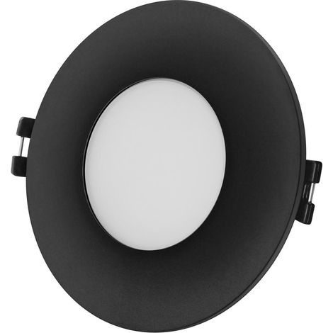 ARO FIJO GU10 REDONDO NEGRO IP65