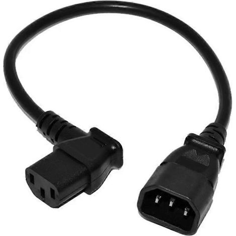Câble d'alimentation UPSPDU noir IEC320 C13 femelle vers C14 mâle pour ordinateur de bureau