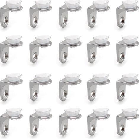 Glass Shelf Brackets, Zinc Alloy Glass Shelf Brackets, Angle Shelf Brackets, With Suction Cup Anti-Scratch For Glass Shelf Support (1/5)