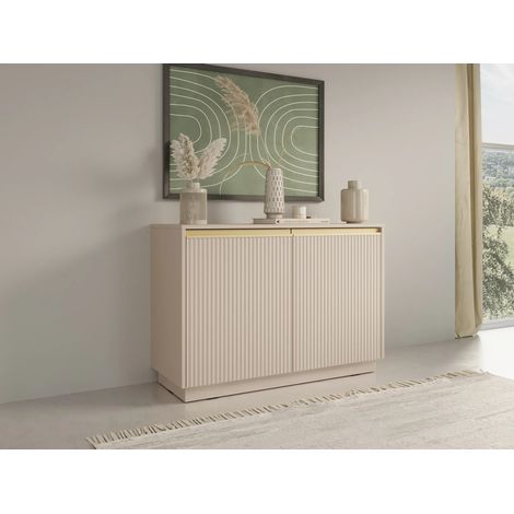 AX LIVING Kleine Kommode Lirio K103 103 cm modern und stilvoll, beige