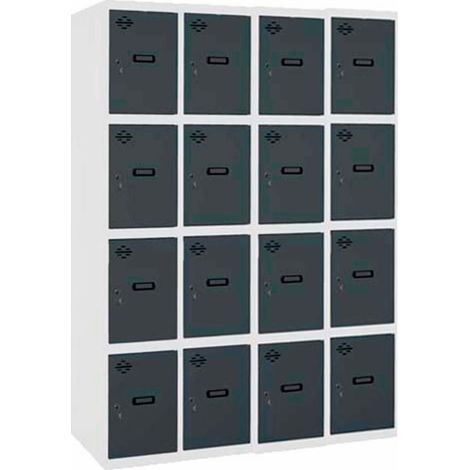 Taquilla 1800x1200x500 SIMONLOCKER PROFESIONAL 4 PUERTA 4/16 300(1200)BL/AN marca SIMONRACK