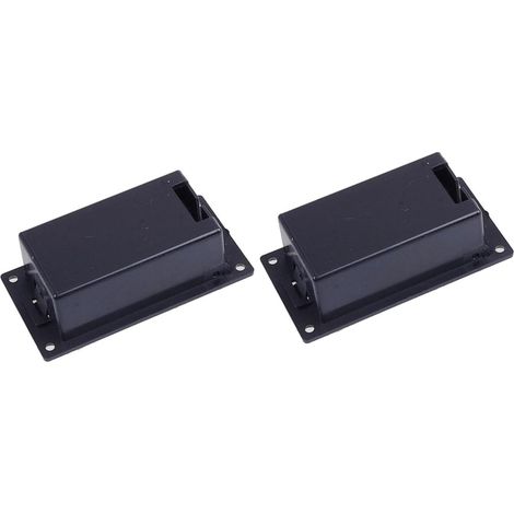 Boîtier de Batterie 9v pour Guitare et Basse Actives, 2 Pièces, Remplacement Compact en Plastique Synthétique Noir (1/5)