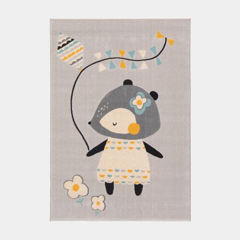 Tapis chambre d'enfant - Lily Fox - Gris - 120 x 170 cm (1/5)