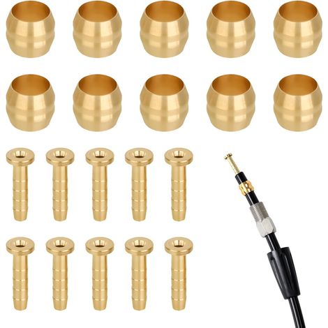 BH90 Olive & Barb Olive Hydraulic Brake Hose Adapter Copper Disc Brake Adapters Compatible Shimano M506 M615 M675 M7000 M8000 M9000 Bicycle Replacement Parts (1/5)