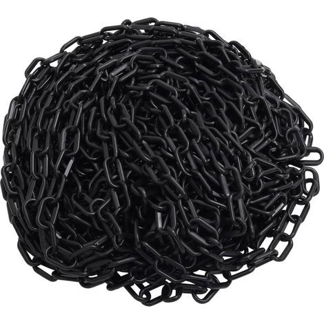 Chaîne de barrière, noire, 30 m, Ø 6 mm, plastique (1/2)