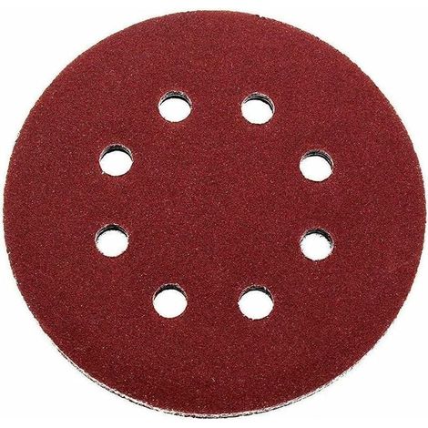 Discos de lijado profesionales │ 60 piezas │ 8 agujeros │ Ø 125 mm │ Mixpack (10 x grano 40/60/80/120/180/240 cada uno) │ para lijadoras excéntricas │ Hojas de lija │ Papel de lija (1/5)