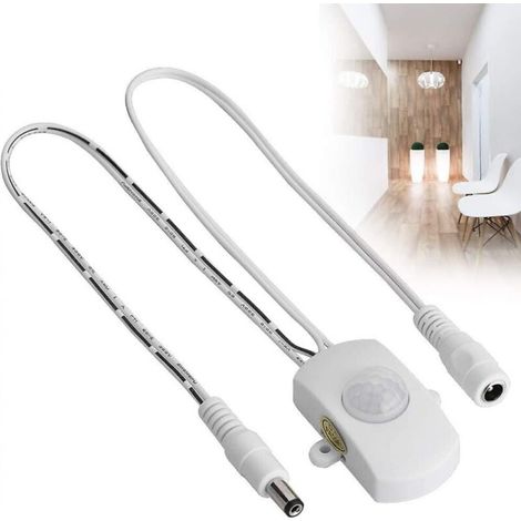 Mini-PIR-Infrarot-Bewegungsmelder 4A DC, 5-24V, flexibler LED-Lichtstreifen, Schwarz und Weiß (Weiß) (1/4)