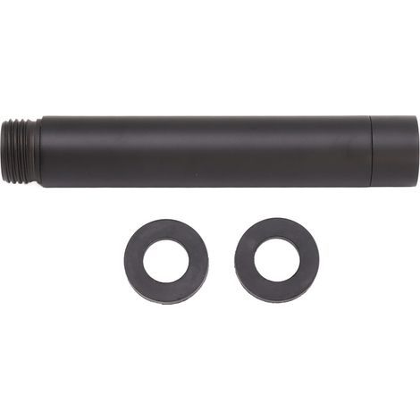GARRYFIZH Bras de douche en acier inoxydable, rallonge moderne et élégante pour salle de bain, noir